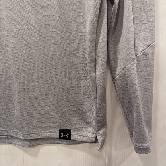 UNDER ARMOUR men's gray funnel neck pull-over sweatshirt - Picture 6 of 7